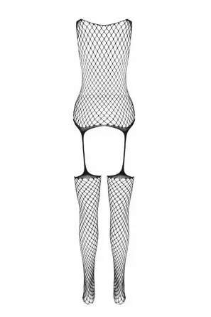 Сітчастий тілесний бодістокінг, який імітує боді з панчохами на підв'язках Casmir CA003 Львів