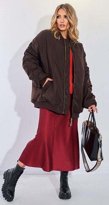 Об'ємний утеплений бомбер (42) Київ - фото 8