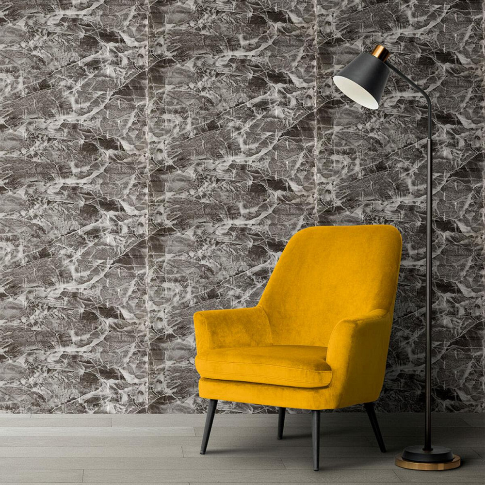 3D панель самоклеюча кладка 700х770х7мм Чорна-біла (330) SW-00000674 Київ - фото 5