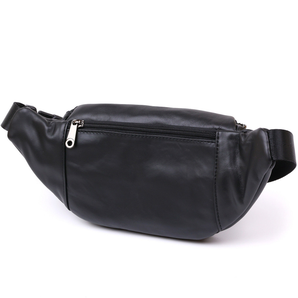 Чоловіча шкіряна сумка на пояс Vintage 20487 Чорний Київ - фото 2
