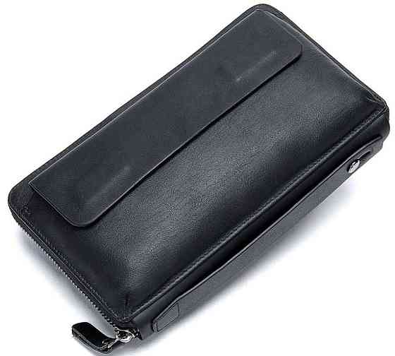 Мужской клатч-барсетка с ремешком на руку Vintage 14654 Черный Киев