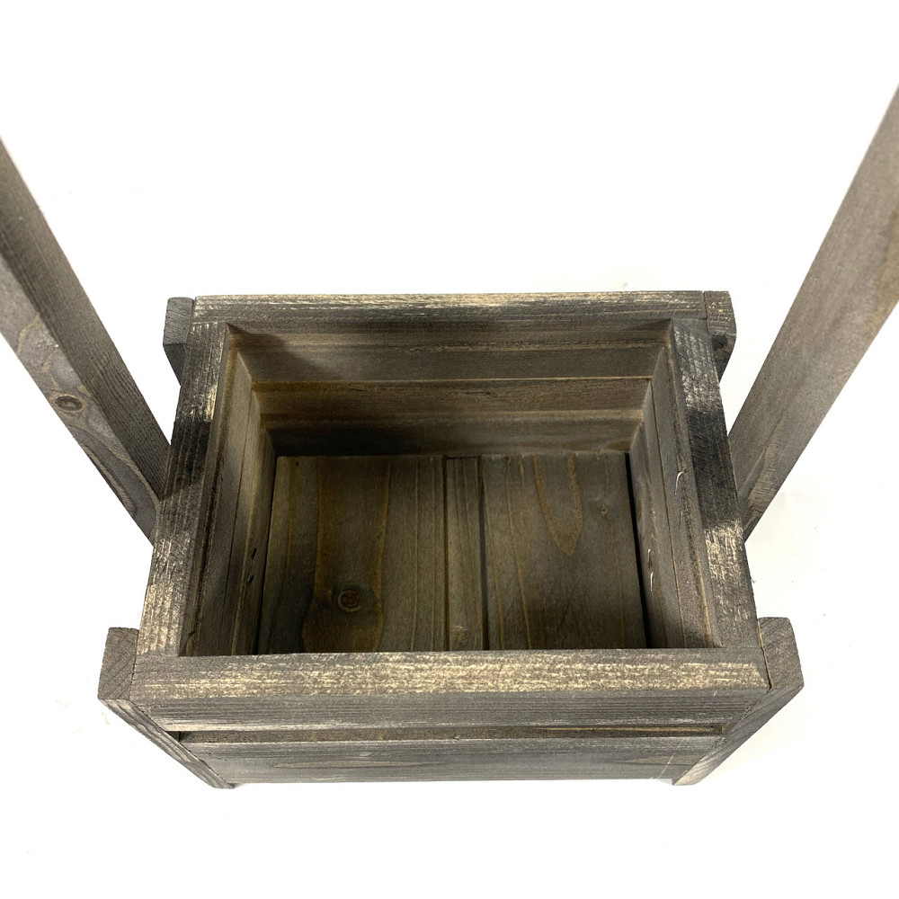 Ящик садовий декоративний для квітів або для зберігання речей з натурального дерева 20х14,5х38 см Кам'янець-Подільський - фото 3