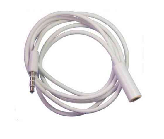 Кабель AUX Audio TRRS 3.5мм M/F 1м білий Вінниця