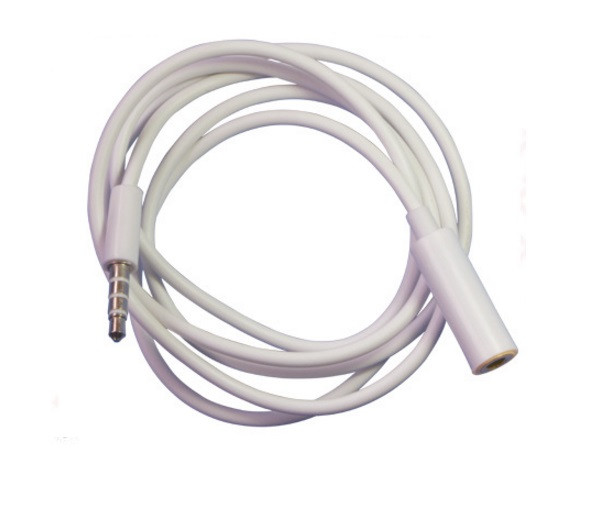 Кабель AUX Audio TRRS 3.5мм M/F 1м білий Вінниця - фото 1