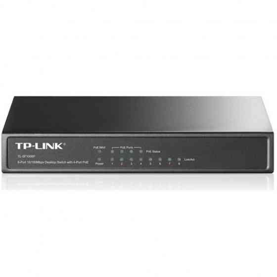 Комутатор TP-Link TL-SF1008P, 8-port 10/100M PoE Switch, 8 10/100M RJ45 ports including 4 PoE ports, Київ