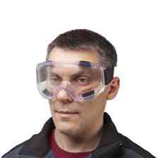 Окуляри захисні "закриті" прозорі на резинці Мукачево