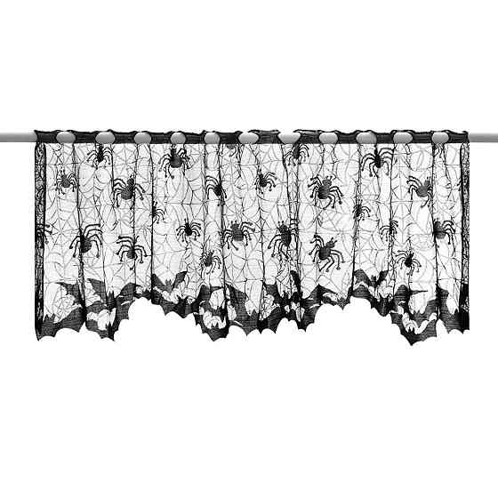 Декор на Хелловін штора на вікно 50 на 152 см чорний Київ