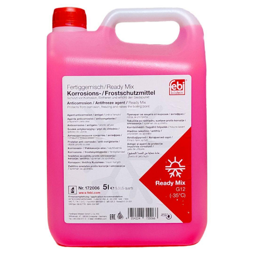 Антифриз Readymix G12 червоний (-35°C готовий до застосування),5л Ковель - фото 1