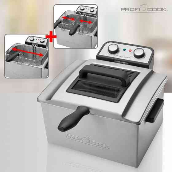 Фритюрниця масляна 4 літри з 2 кошиками Profi Cook PC-FR (1038) Потужність 3000 Вт Нововолинськ