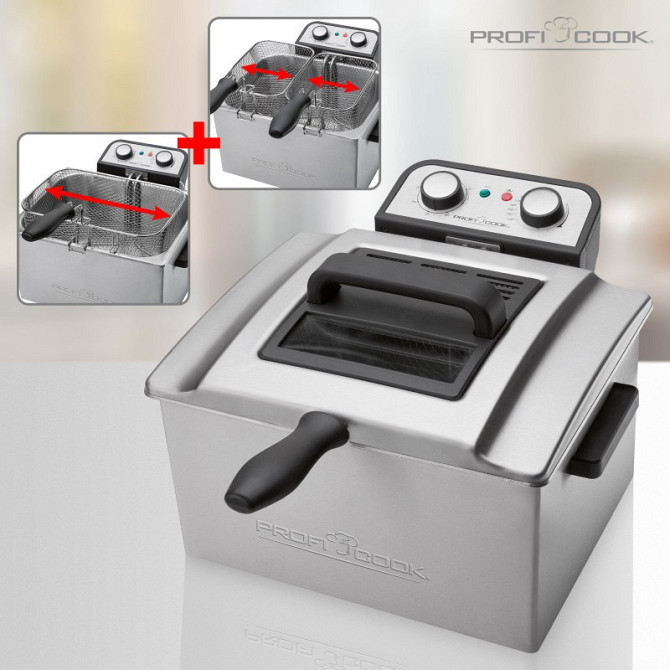 Фритюрница масляная 4 литра с 2 корзинами Profi Cook PC-FR (1038) Мощность 3000 Вт Нововолынск - изображение 6