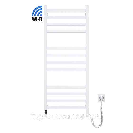 Електрична сушарка для рушників NAVIN Avangard 480х1200 Sensor з Wi-Fi, правобічна з таймером, біла Чернівці