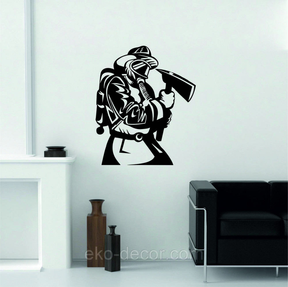 Декоративне настінне Панно  «Пожежник» , Декор на стіну Київ - фото 5