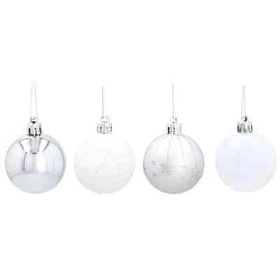 Ялинкова іграшка Chomik кульки компл. 12 шт, 5см, мікс срібні (5900779849693_2) Вінниця