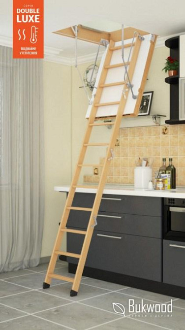 Горищні сходи Bukwood Double Luxe ST 0.6, 1.2 Київ - фото 1
