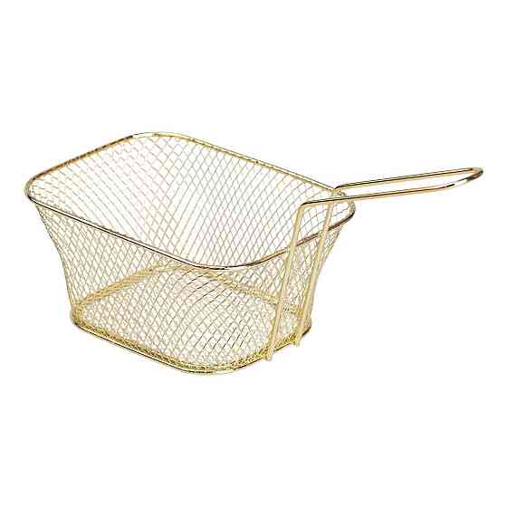 Корзина сервировочная для картофеля фри и снеков 14×10×6 см  Золото HP-19-9-G Киев