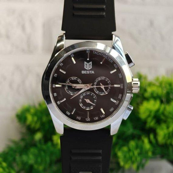 Годинник чоловічий механічний Besta Walker Elastic Black (2 ремінці) Київ - фото 3