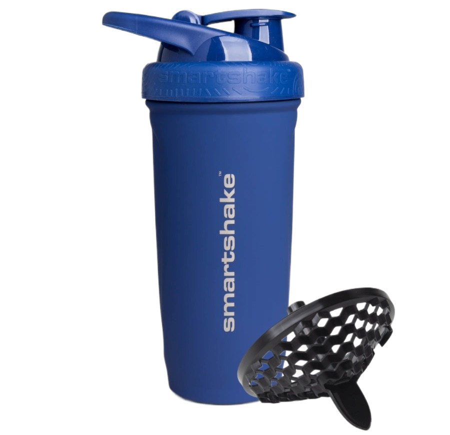 Шейкер спортивний SmartShake металевий Reforce Stainless Steel 30oz/900ml Navy Blue Каменское - изображение 2