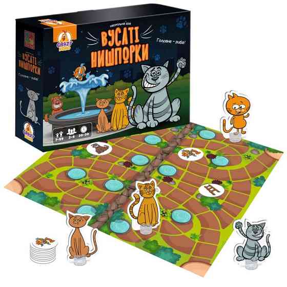 Настільна гра-бродилка "Вусаті нишпорки" VT8055-44 з фігурками котів Вінниця