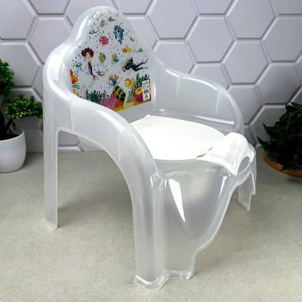 Горшок детский со спинкой с крышкой (прозрачный) Харьков - изображение 1