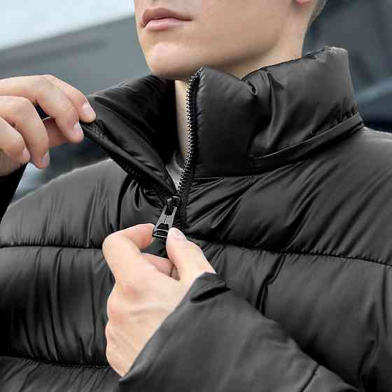 Чоловіча зимова куртка чорна Pobedov Snowfall Київ