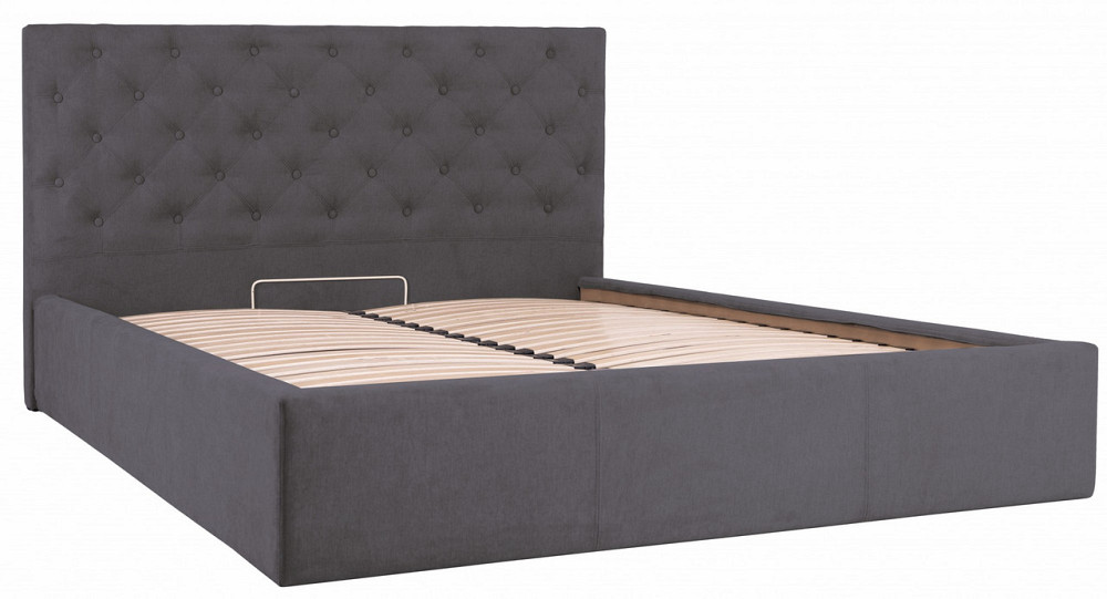 Кровать Coventry VIP 140 х 190 см Мисти Dark Grey С дополнительной металлической цельносварной рамой Темно-серый Днепр - изображение 9