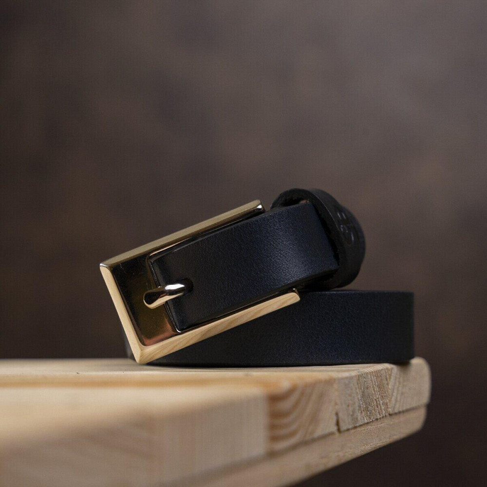 Ремень женский Grande Pelle 11070 кожаный Синий Киев - изображение 6