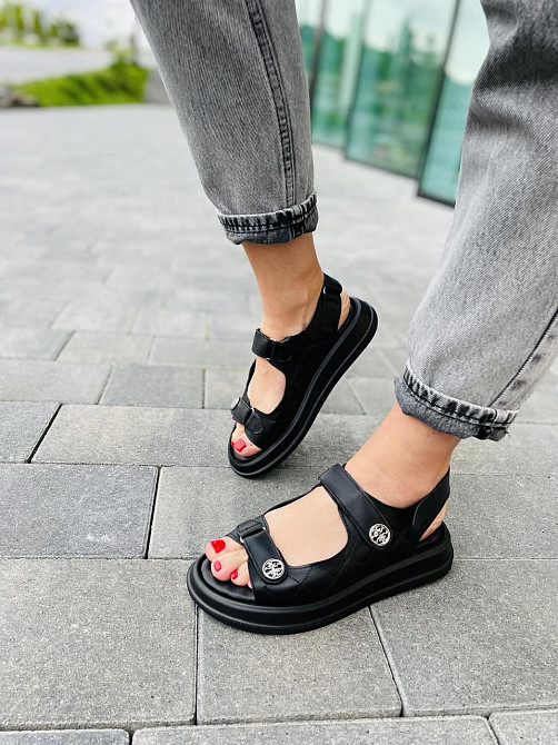 No brend Босоніжки жіночі 424/1 чорні (літо, шкіра натуральна) (5048) Коломыя - изображение 10