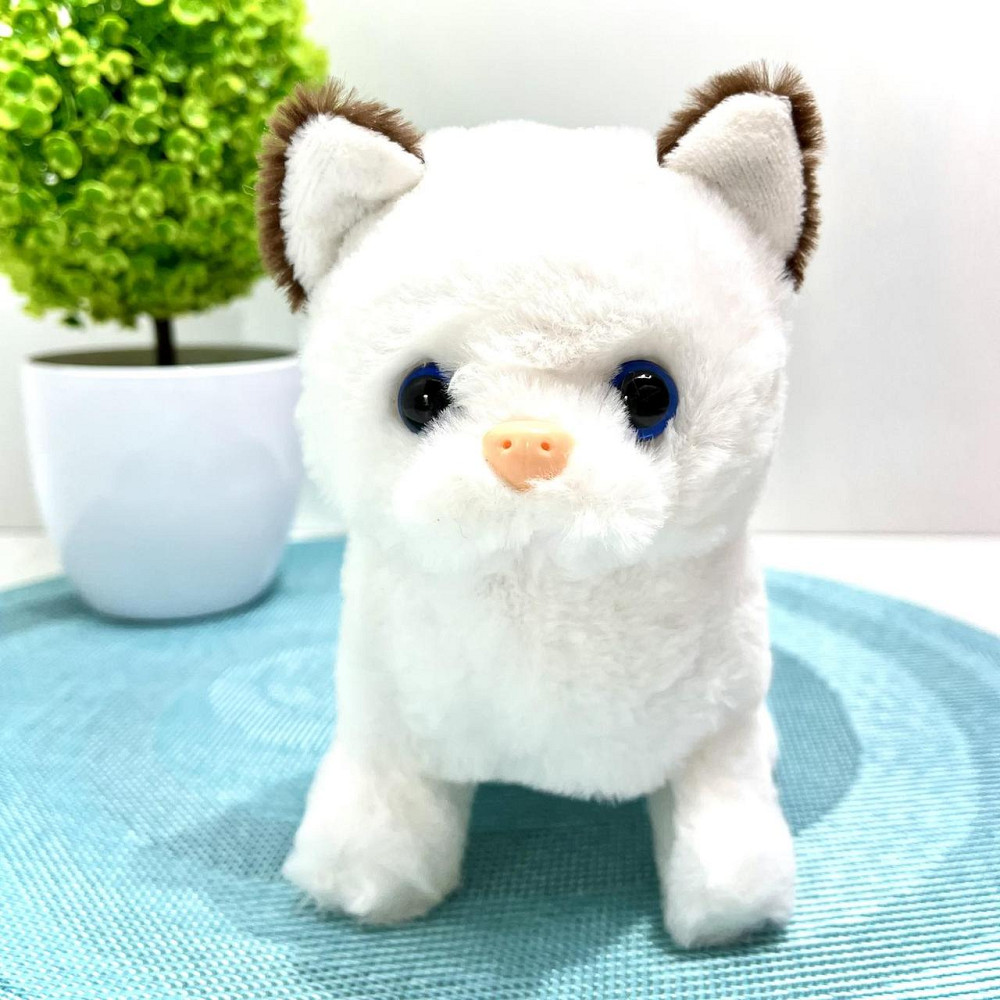 Кошеня інтерактивне ходить ворушить хвостиком у переносці Білий з коричневим (688-123A) Чернігів - фото 7