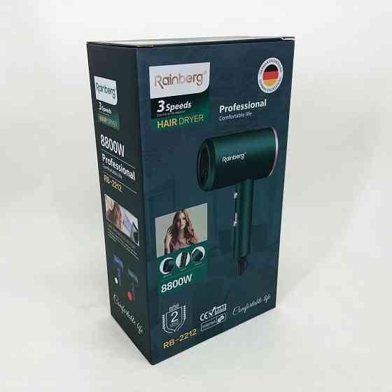 Фен практичний Rainberg, Фен для волосся професійний 2 швидкості для дому та подорожей YP-41 Івано-Франківськ