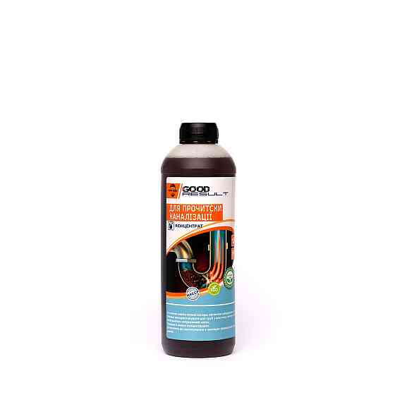 Концентрированное средство для очистки канализационных труб GOOD RESULT 1 л Павлоград