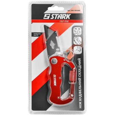 Нож монтажный Stark складной трапециевидный (506100840) Винница - изображение 4