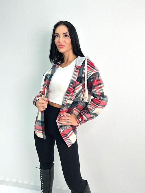 Жіноча тепла сорочка "Delta" оптом | Норма Червоний, 42-44 Київ - фото 1