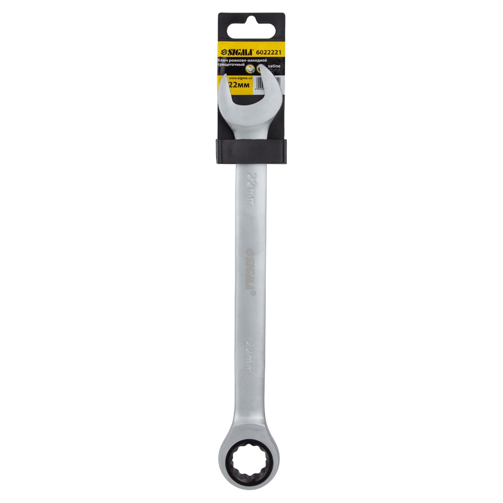 Sigma Ключ рожково-накидной трещоточный 22мм CrV SIGMA (6022221) Коломыя - изображение 4