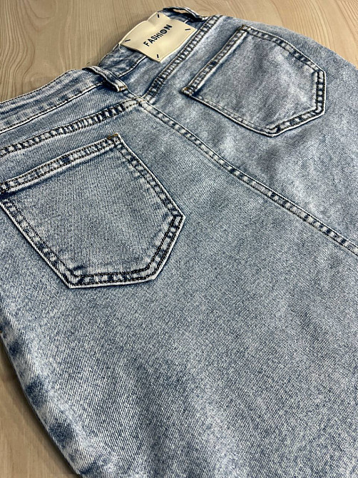 Юбка женская джинсовая DNL 208 средней длины с разрезом голубая, голубой, 28, 28, 76 см, 100 см Киев - изображение 19