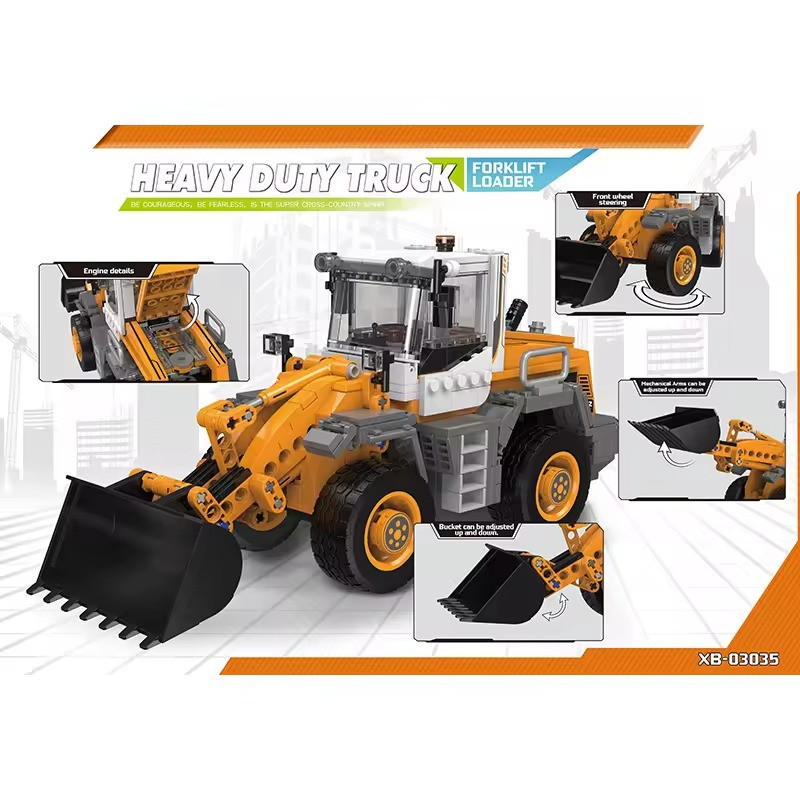 Конструктор Трактор з ковшем Будівельна техніка 694 деталей Кам'янець-Подільський - фото 5