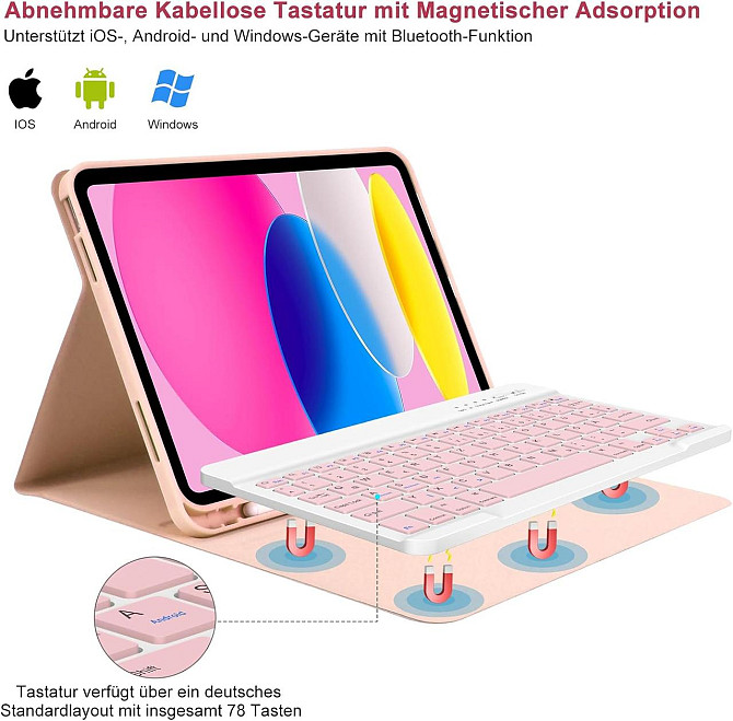 Чехол клавиатура для iPad A16 2025/ iPad 10-го поколения (2022) A2696 / A2757 / A2777 Днепр - изображение 6