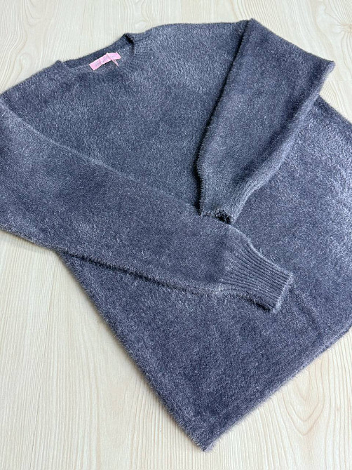 Светр жіночий Fancy Matinee 5977 ангора базовий, графіт, one size Київ - фото 13