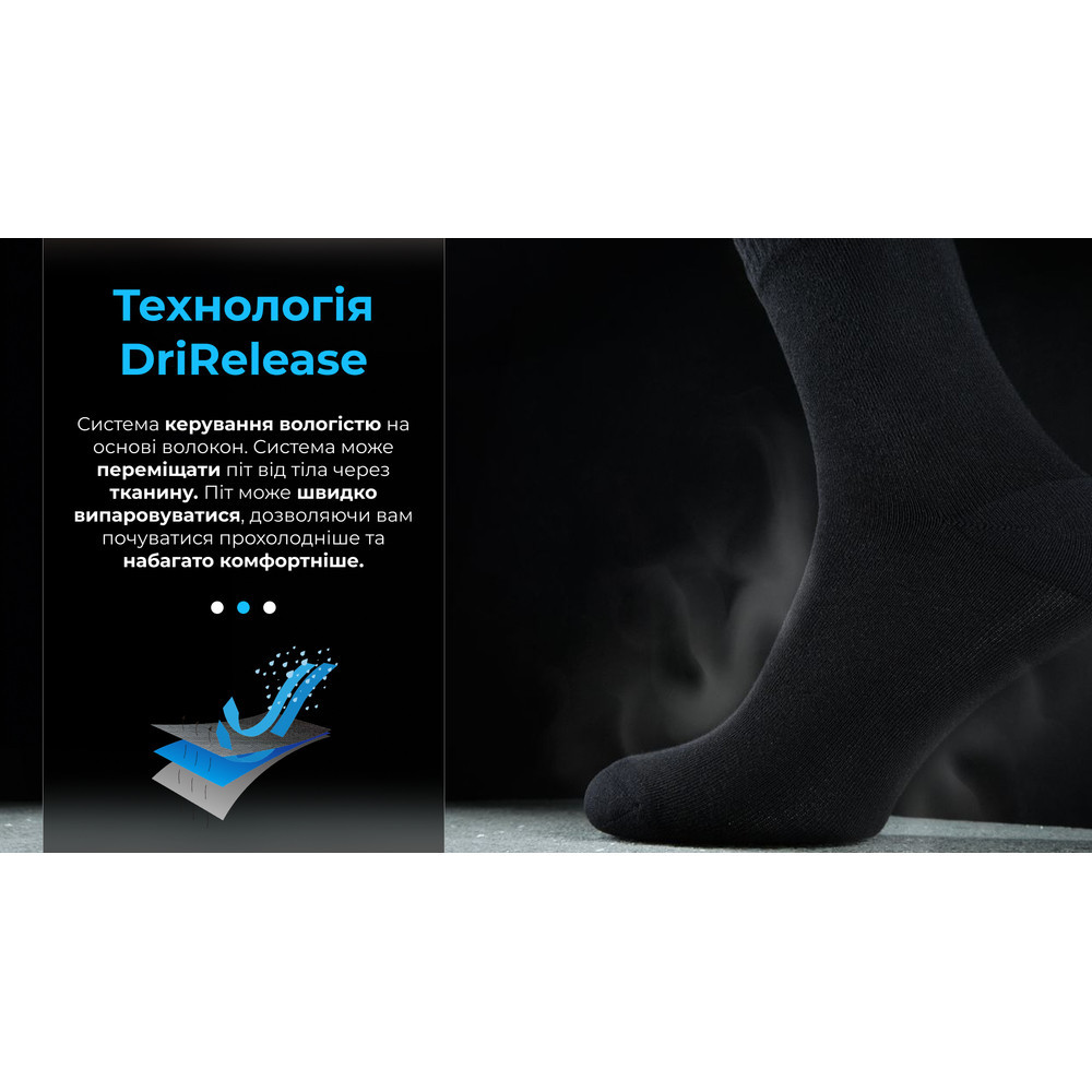 Носки водонепроницаемые Dexshell Ultra Thin Crew BLK, р-р XL, черный Ровно - изображение 4