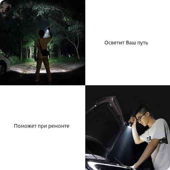 Светодиодный фонарик Xiaomi NexTool Outdoor Flashlight NE0126 (Черный) Николаев