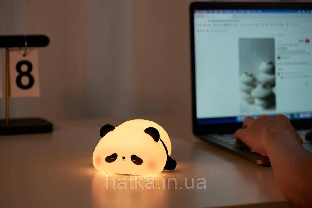 Силіконовий бездротовий нічник "Панда лежача" Київ - фото 2
