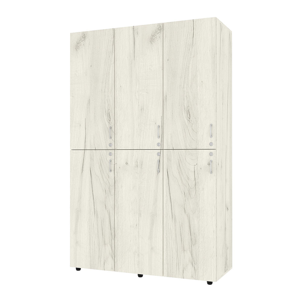 Шафа секційна для роздягальні ШС-1, Дуб Крафт Білий, 1200/468/1900 Львів - фото 1