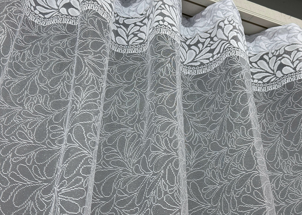 Тюль VR-Textil 1530т Премиум Жаккард Белый 300х270 см (42-0348) Киев - изображение 6