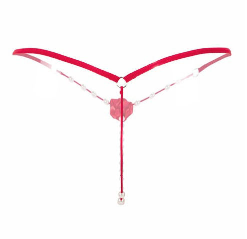 Труси з перлами, малиновий - розмір універсальний (на резинці), 15% нейлон, 85% поліестер Київ - фото 3