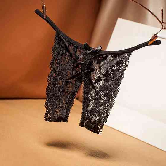 Трусики з відкритим доступом.чорні - розмір універсальний, резинка до 84см Київ