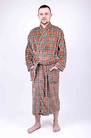 Халат чоловічий домашній довгий, коричневий топ Крохатушка одяг Київ