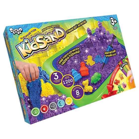 Кінетичний пісок KіdSand набір 8096DT, 1200 г піску і пісочниця Вінниця