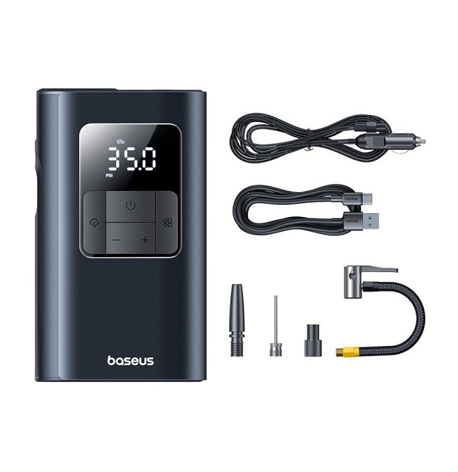Автомобильный насос Baseus PrimeTrip VA1 Wired and Wireless 2-in-1 Tire Inflator Cosmic Black Киев - изображение 5