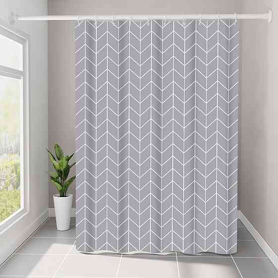 Шторка для ванной комнаты Bathlux 180 x 180 см с водоотталкивающим покрытием, Серая Каменец-Подольский