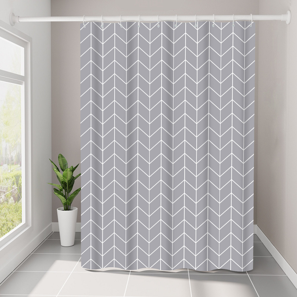 Шторка для ванной комнаты Bathlux 180 x 180 см с водоотталкивающим покрытием, Серая Каменец-Подольский - изображение 4