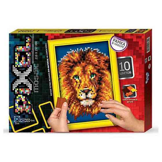 Набір для творчості "Мозаїка Піксель: Лев" РМ-01-06, 21х29,7 см, рамка в наборі Вінниця
